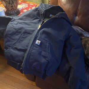 Carhartt Men's Dark Blue Hooded Jacket